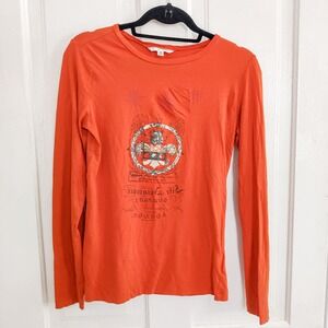VINTAGE CAbi - Burnt orange long sleeve T-shirt - Medium